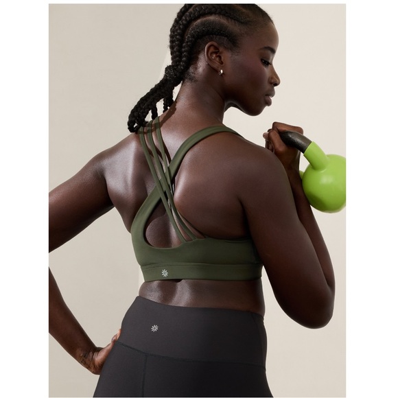 NWT Athleta Train Free Sports Bra D-DD | Aspen Olive - Picture 2 of 12